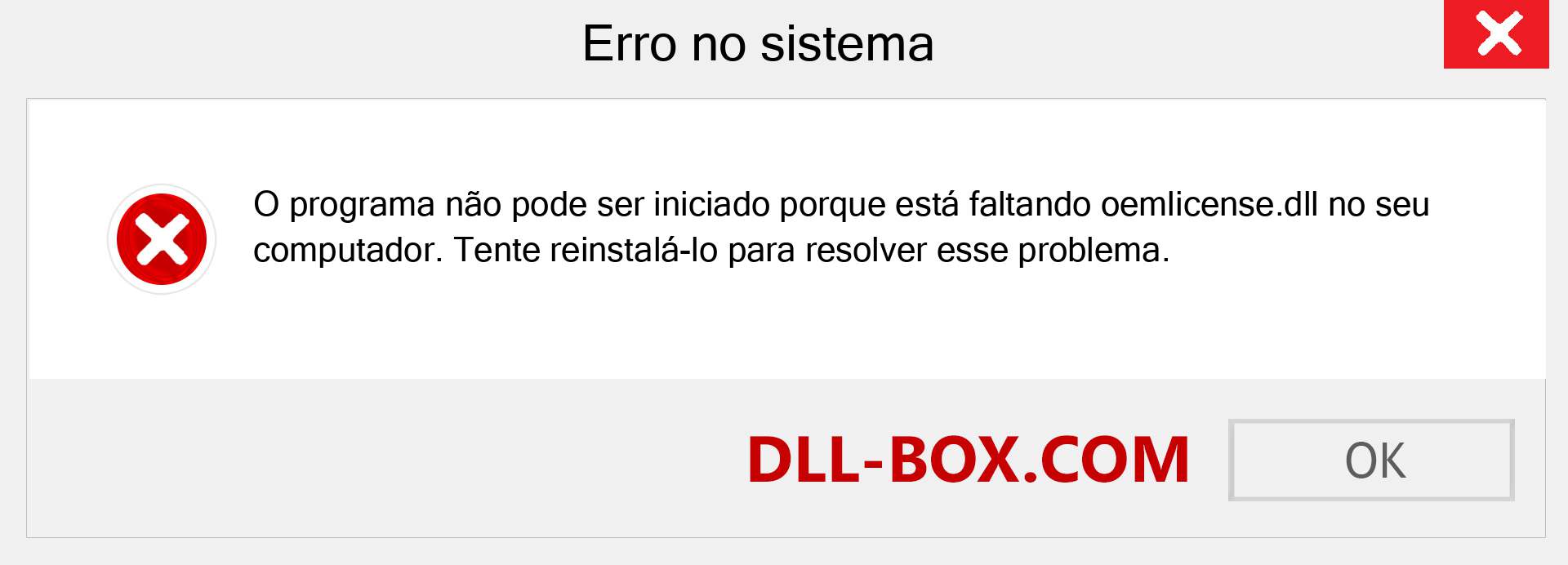 Arquivo oemlicense.dll ausente ?. Download para Windows 7, 8, 10 - Correção de erro ausente oemlicense dll no Windows, fotos, imagens